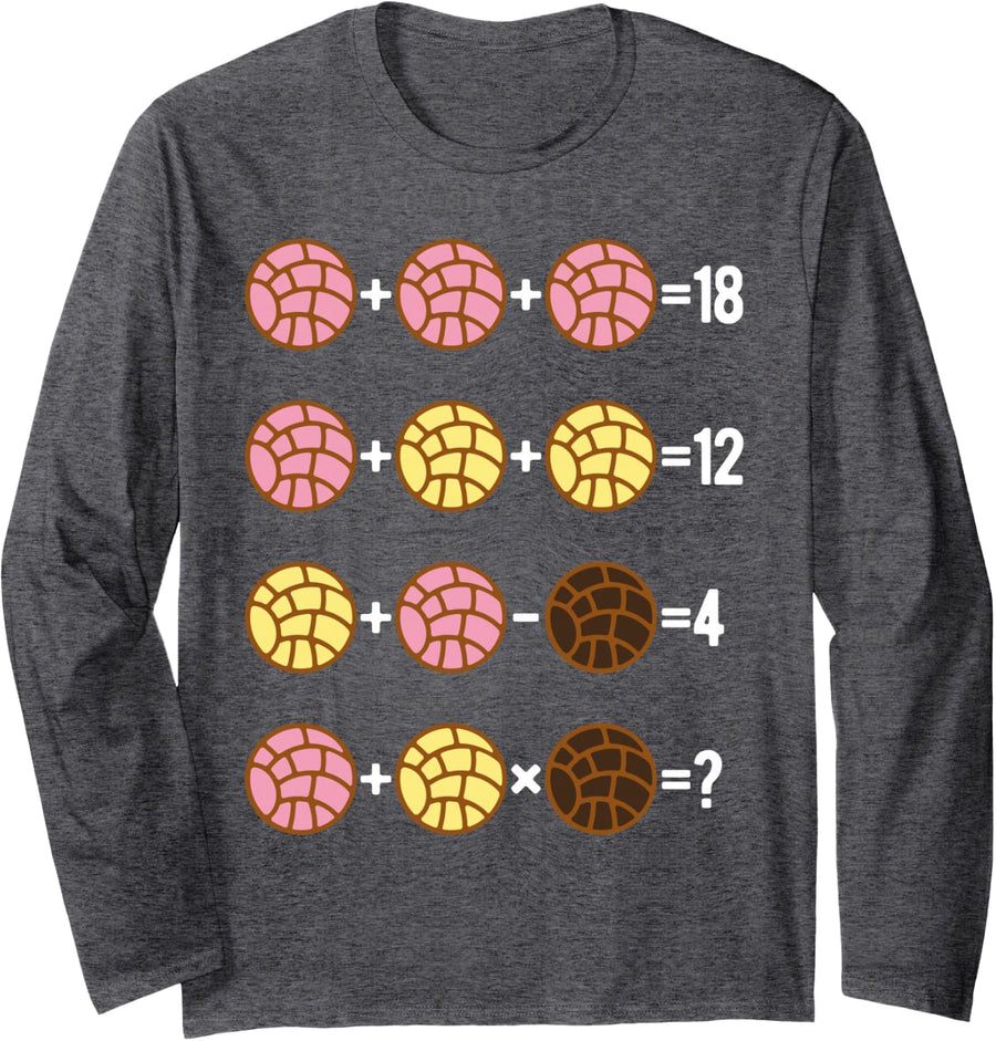 Hispanic Heritage Month Funny Spanish Mexican Math Teacher Long Sleeve T-Shirt - Adult Unisex Dark Heather Grey