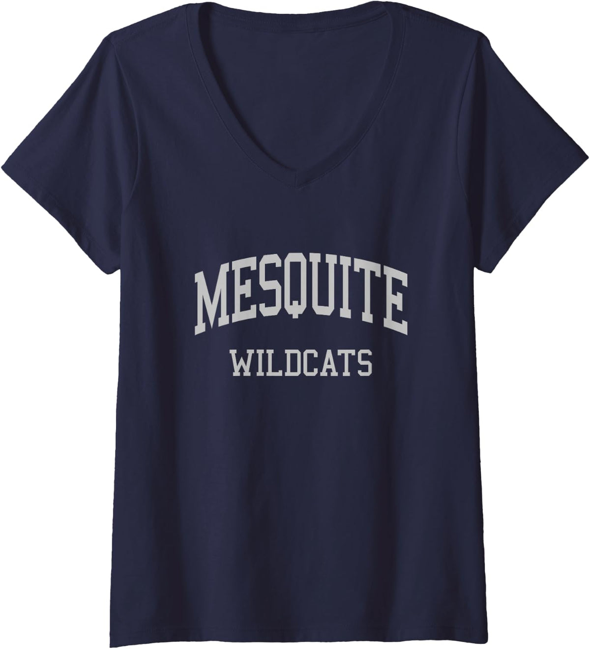 Women's Mesquite High School HS Gilbert AZ Retro Sports V-Neck T-Shirt - Navy Blue