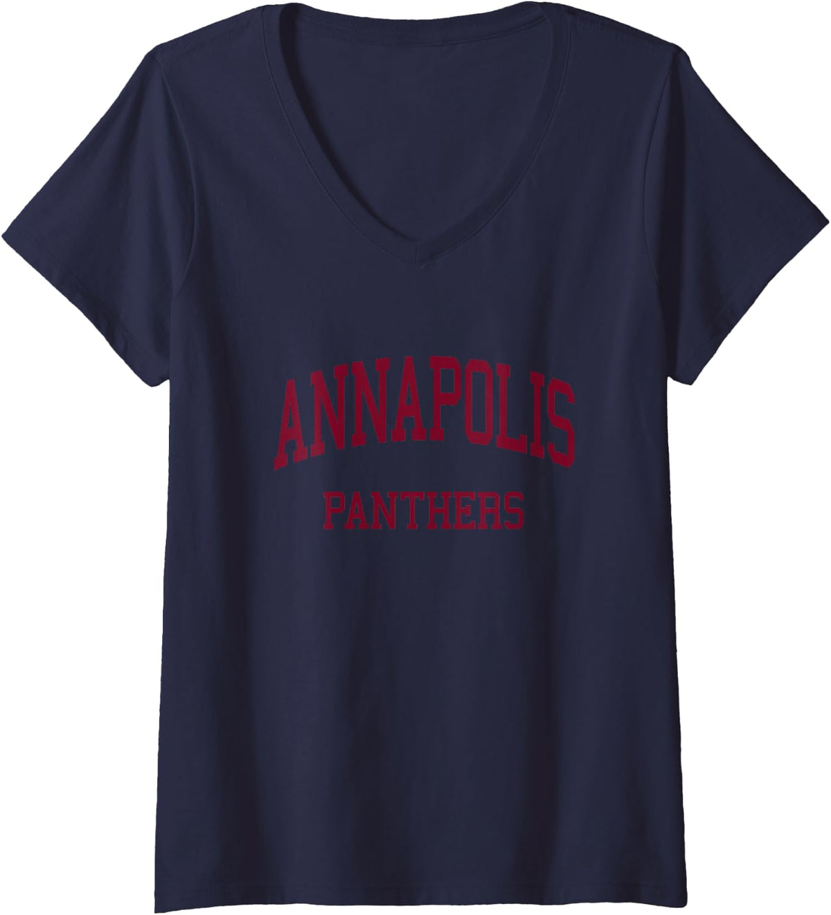 Women's Annapolis High School HS Annapolis MD Retro Sports V-Neck T-Shirt - Navy Blue