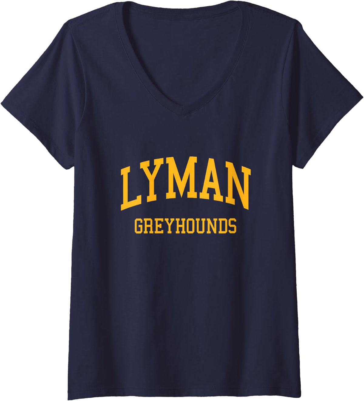 Women's Lyman High School HS Longwood FL Retro Sports V-Neck T-Shirt - Navy Blue