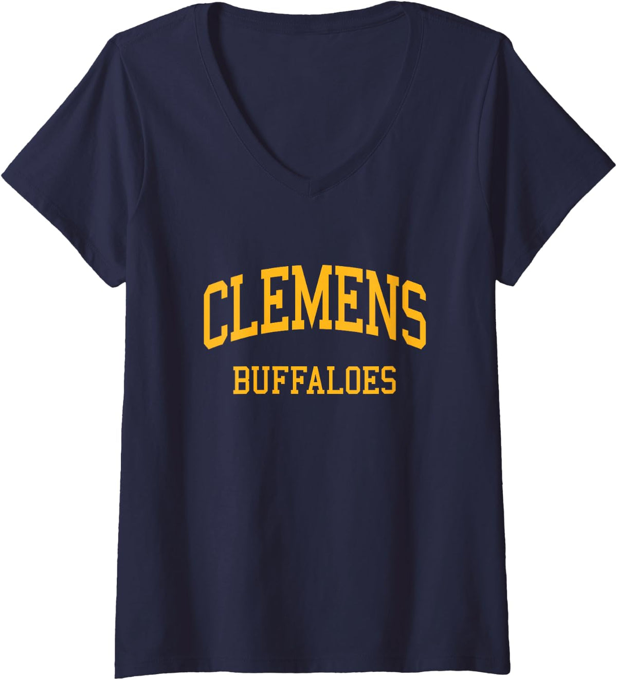 Women's Clemens High School HS Schertz TX Retro Sports V-Neck T-Shirt - Navy Blue