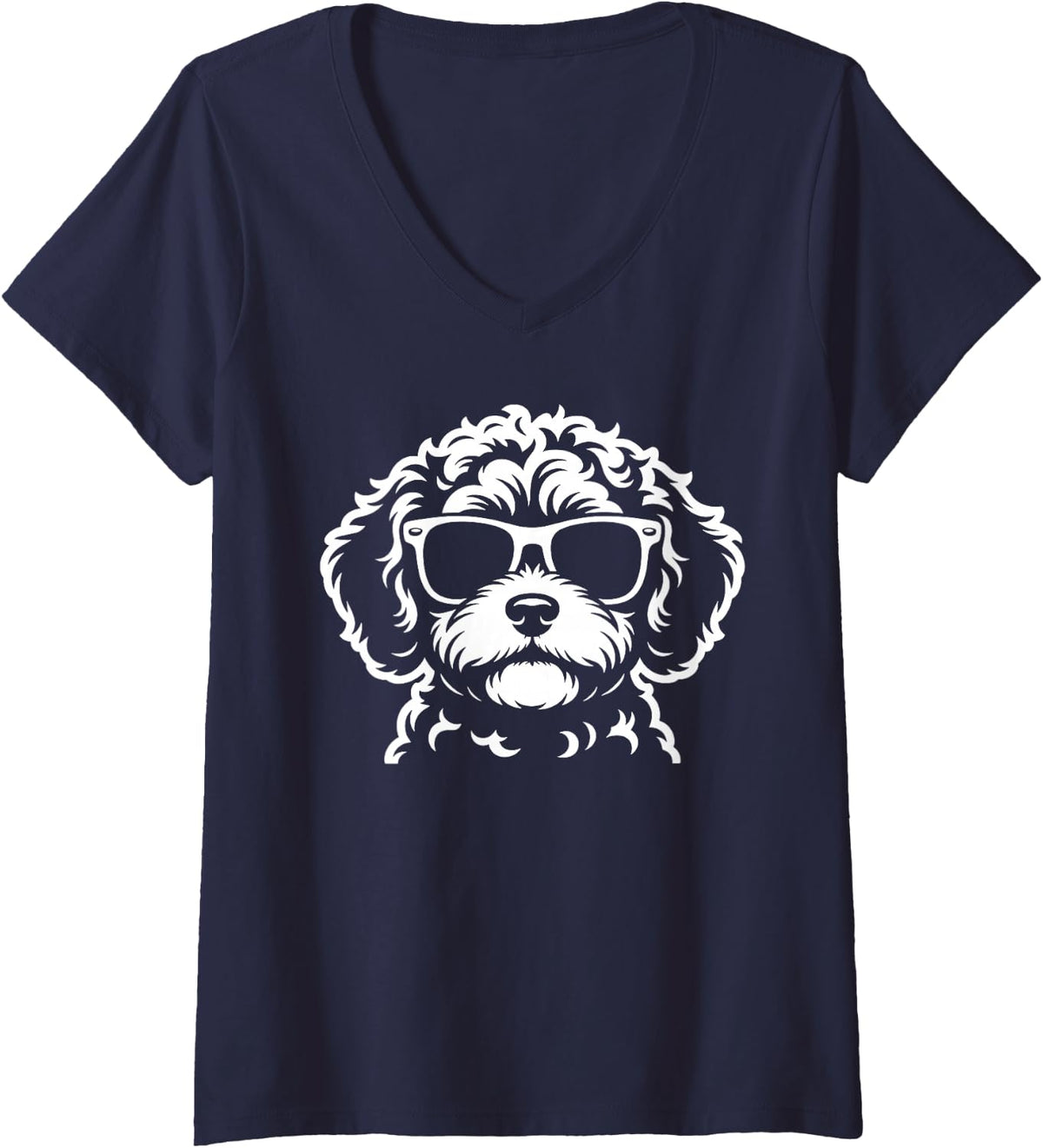 Women's Cool Cavapoo Design for Men Women Cavoodle Cavapoo Lovers V-Neck T-Shirt - Navy Blue