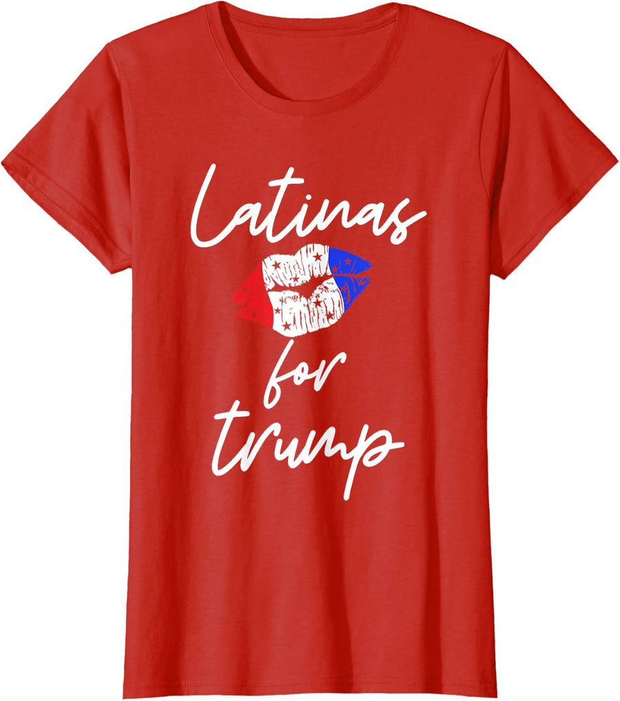 Womens Latinas for Trump - Support Trump President Vote Tee T-Shirt - Red