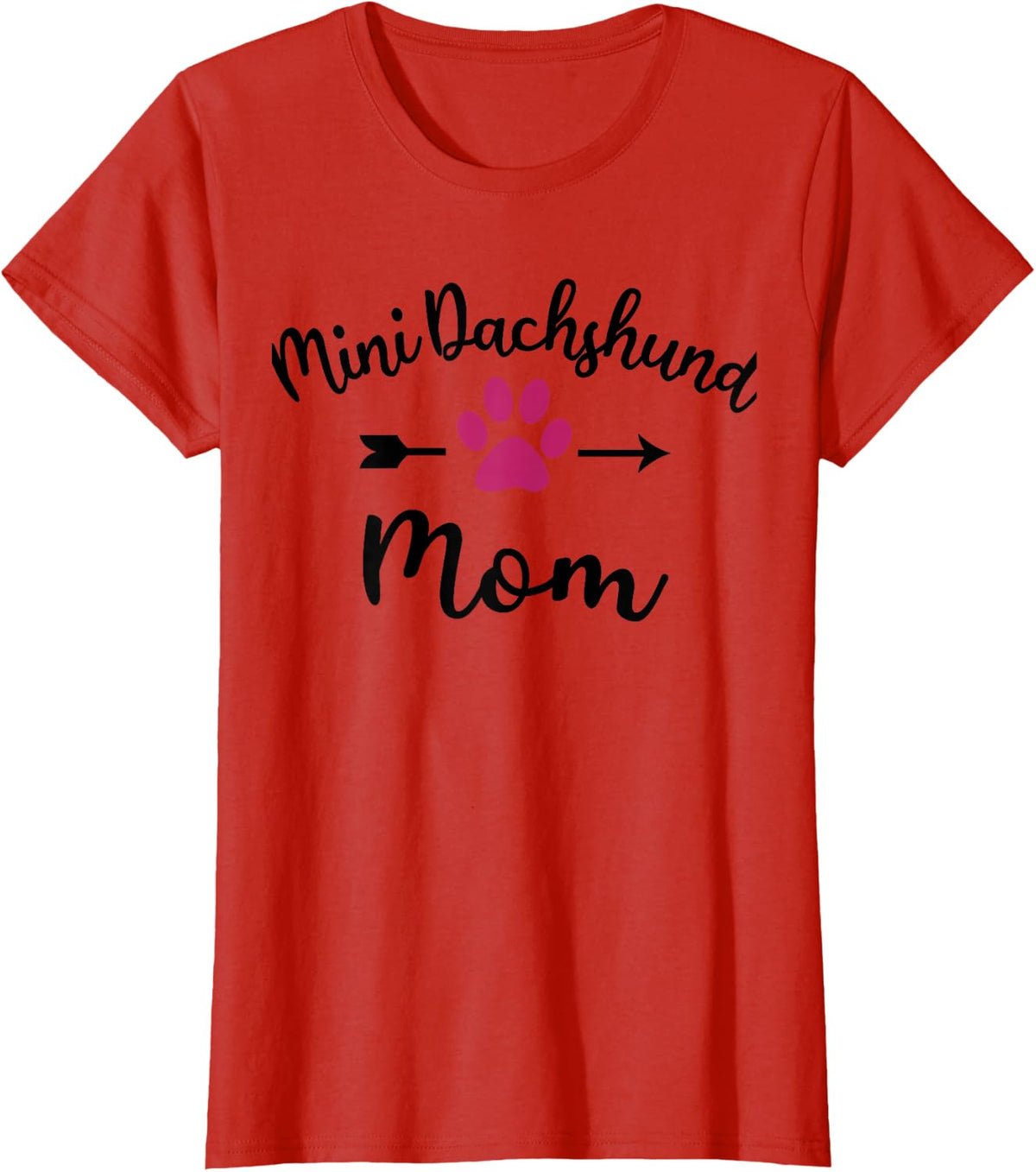 Funny Mini Dachshund Mom for Doxie Weiner Dog Lovers T-Shirt - Red