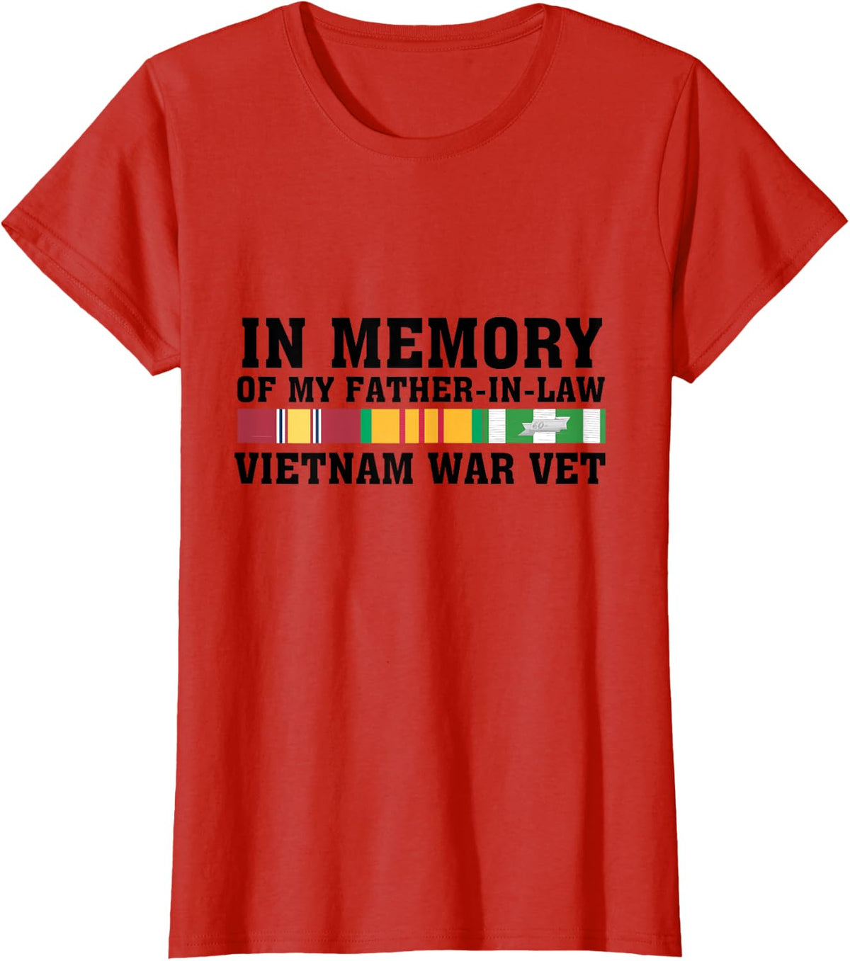 In Memory Of My Father-In-Law Vietnam War Vet US Veteran T-Shirt - Red