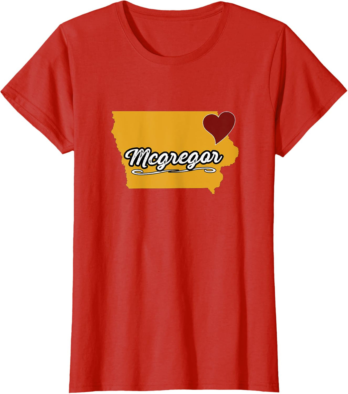 McGregor IOWA | IA USA - Cute Souvenir Merch - US City State T-Shirt - Red
