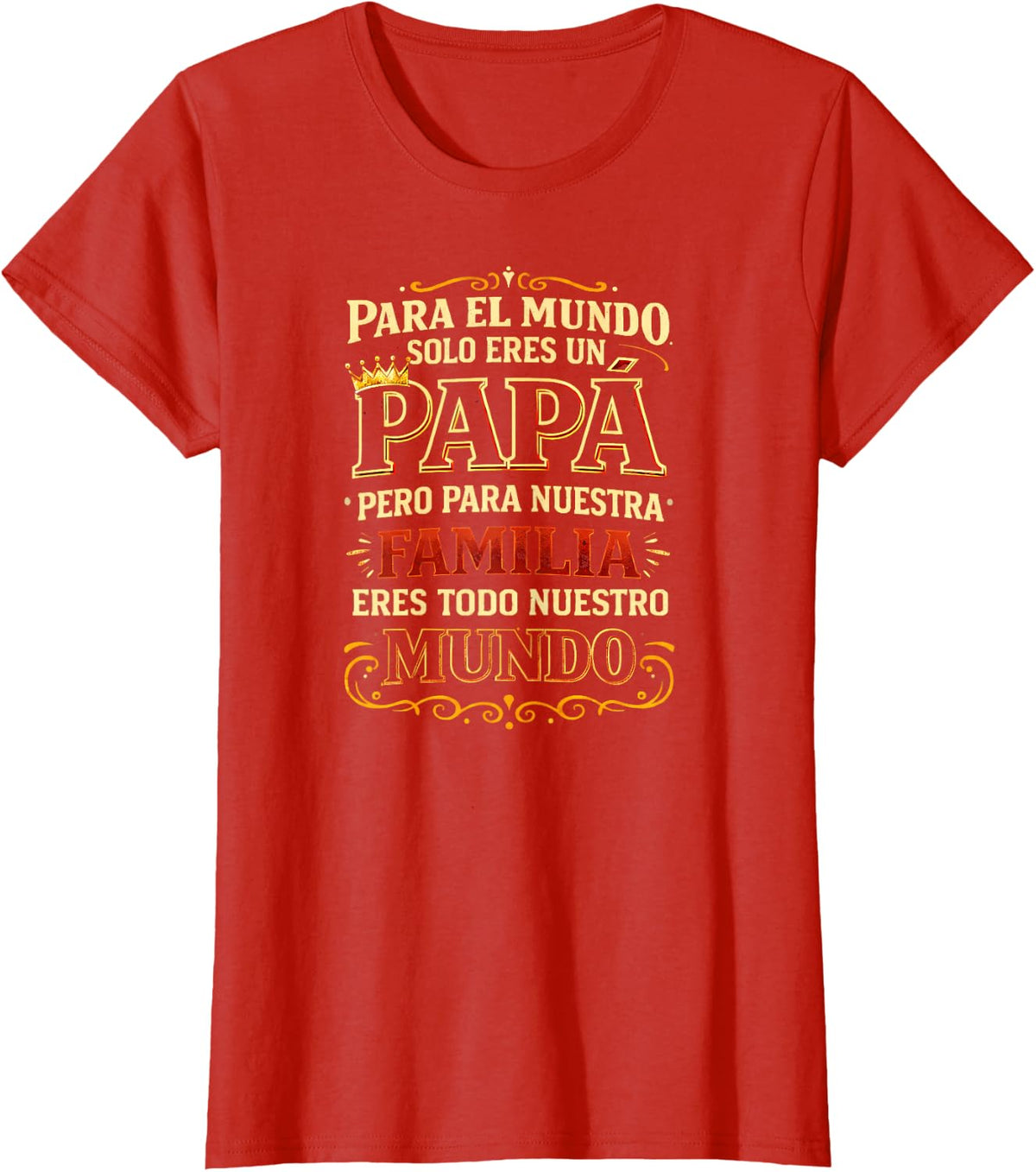 Spanish Grandma Proud Abuela Family Saying in Spanish T-Shirt - Red