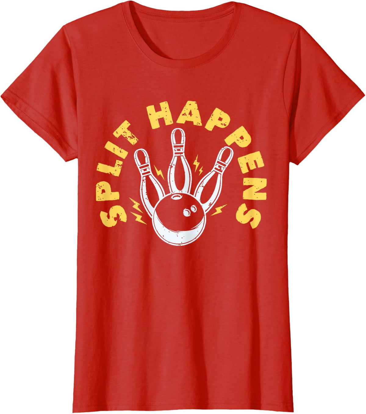 Split Happens Bowling T-Shirt - Red