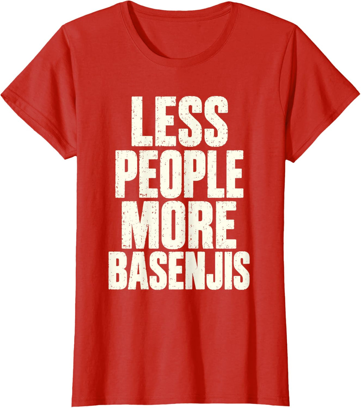 Less People More Basenjis Dog Lover T-Shirt - Red