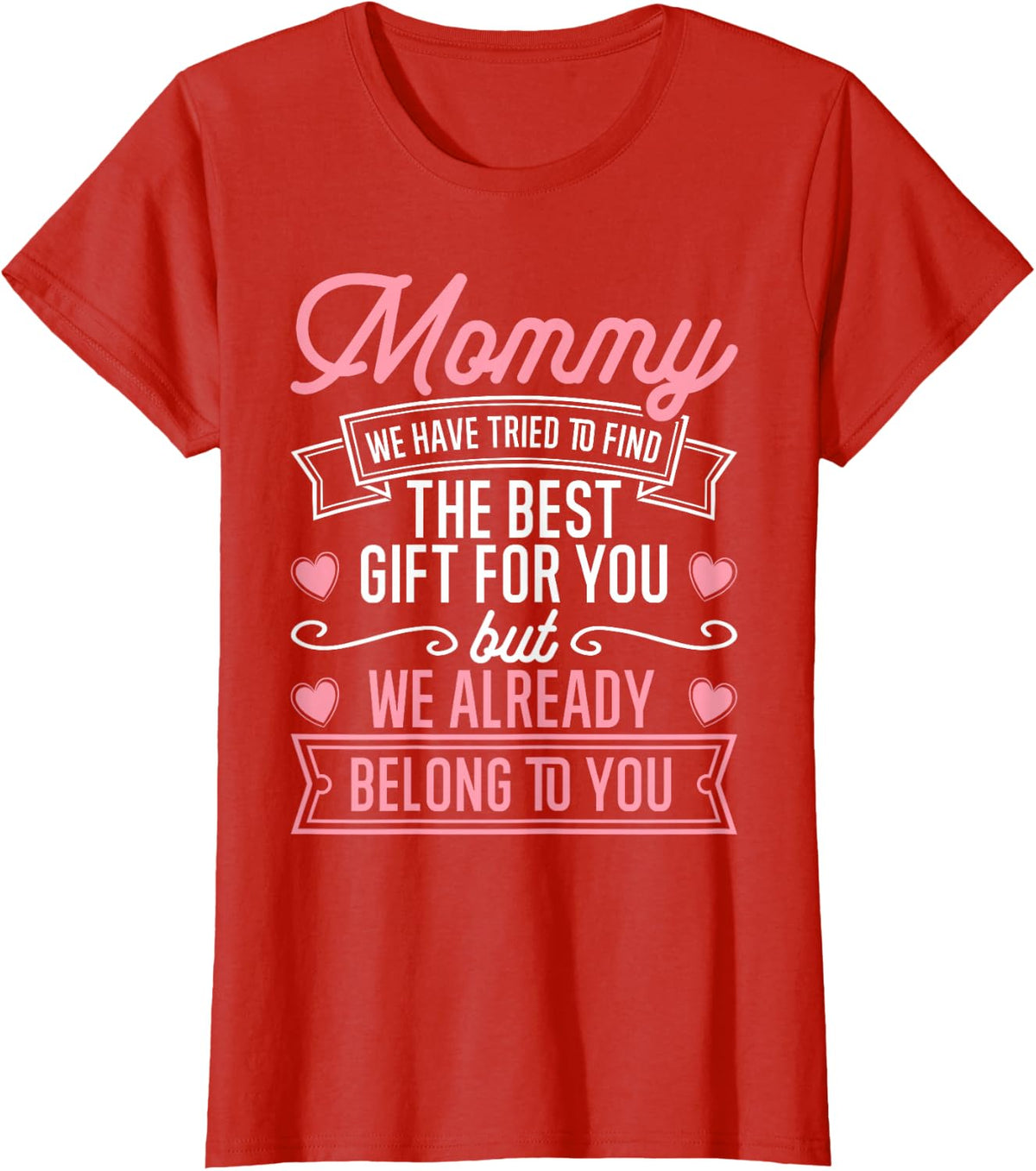 Mothers Day Shirt for Mom from Daughter Son Best Mom T-Shirt - Red