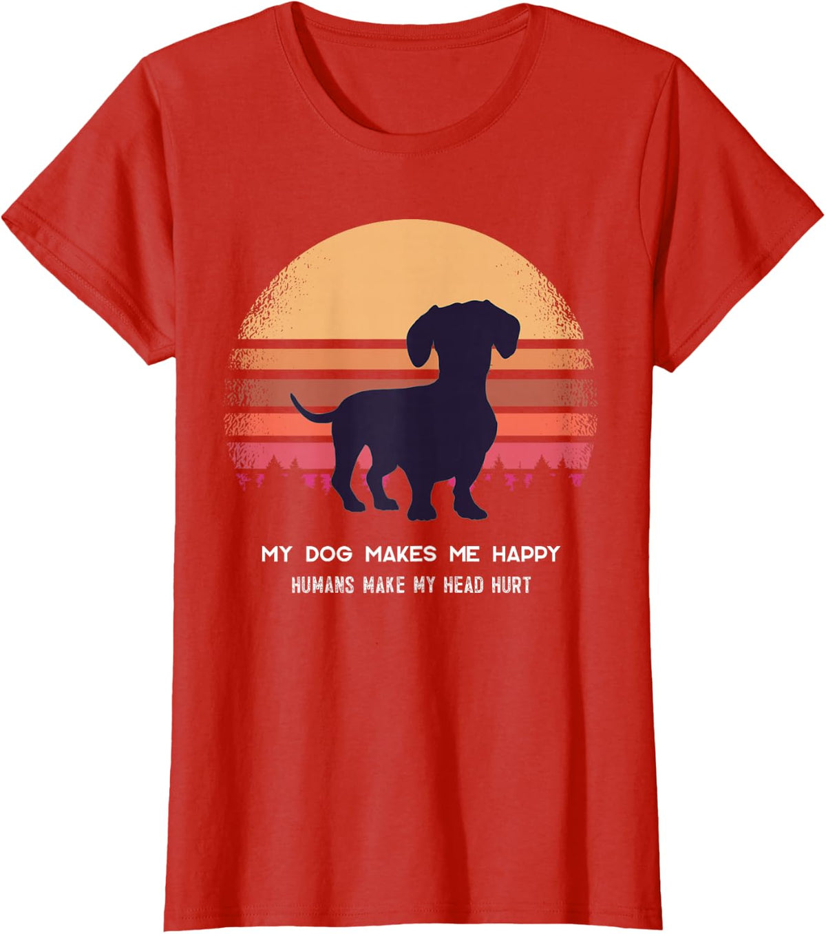 Dachshund Doxie Wiener Sausage Dog T-Shirt for Men Women Kids - Red