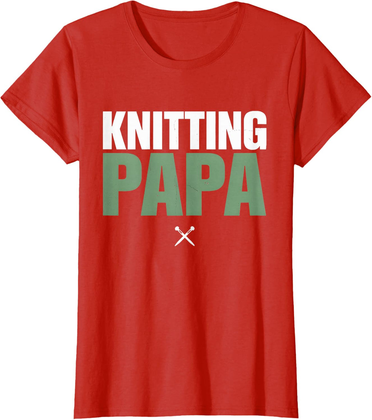 Knitter Papa Knitting T-Shirt - Red
