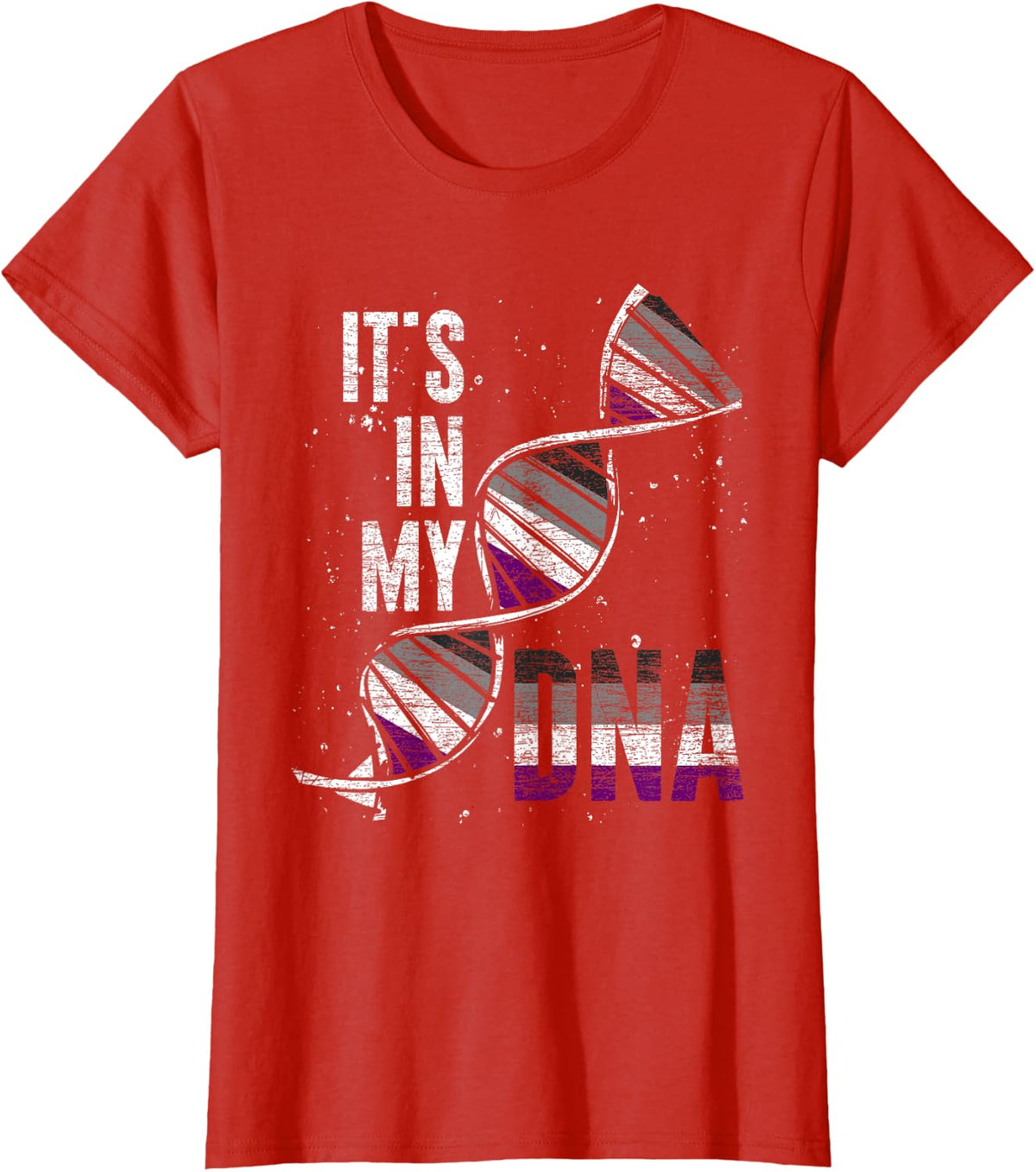 Asexual Its In My DNA Ace Pride LGBT Asexual T-Shirt - Red