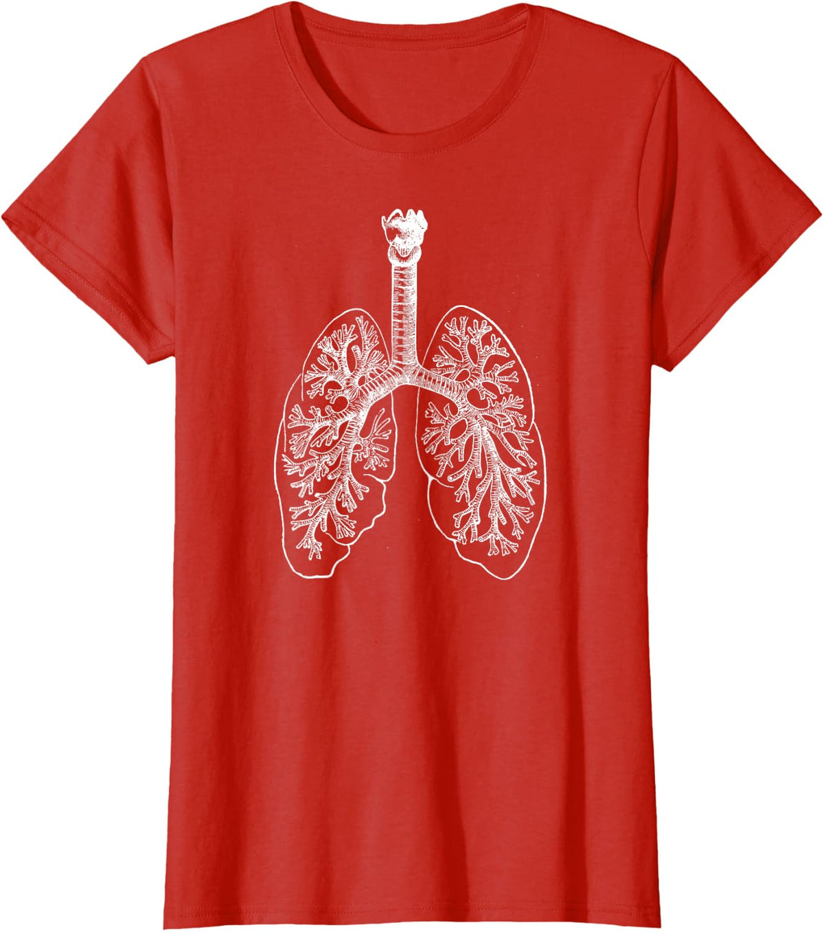 Anatomische rzte und Krankenschwestern Anatomy of the Human Lung Pulmonologist, Respiratory Lung T-Shirt - Red