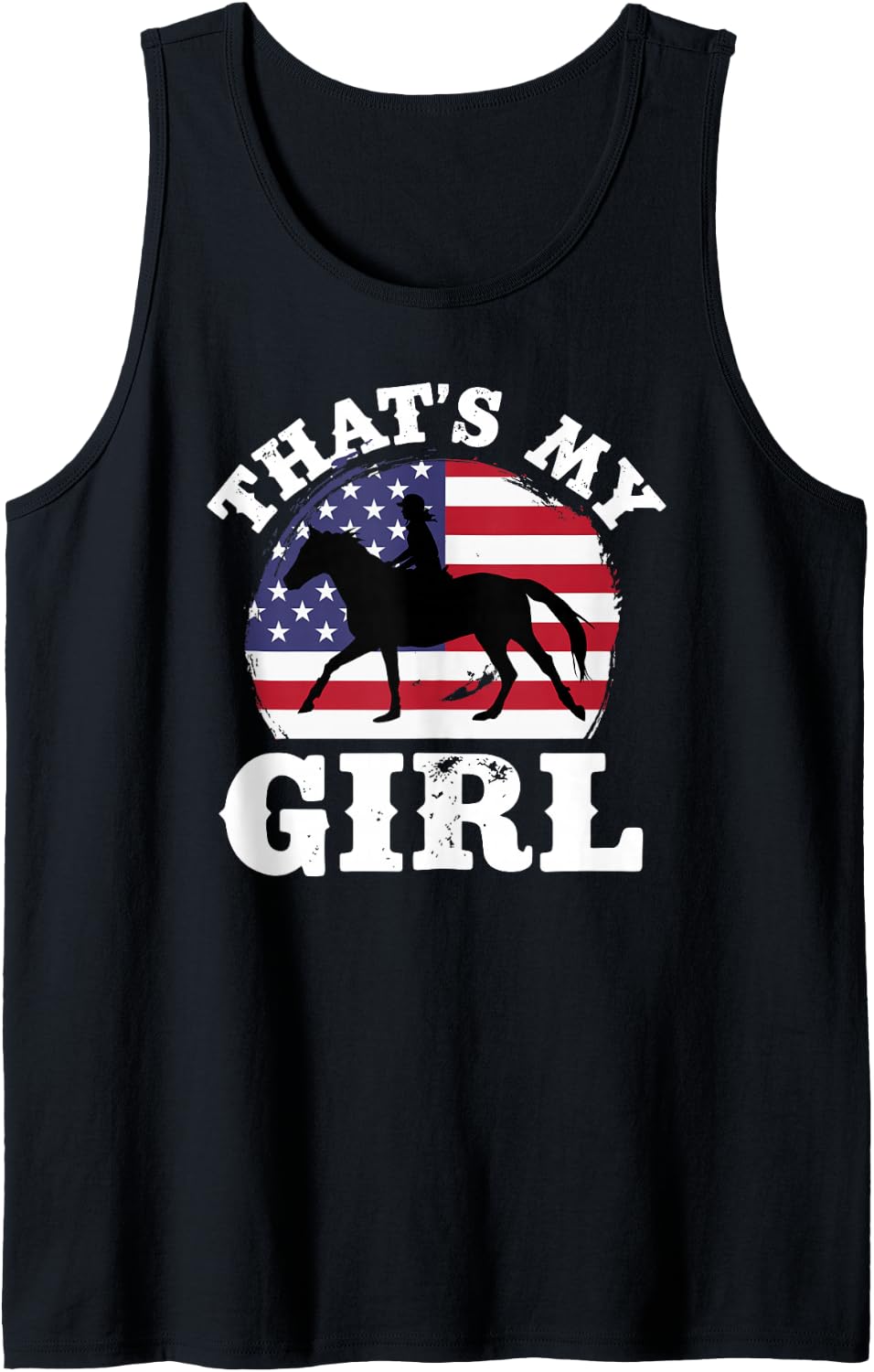 Men's That's My Girl Horse Show Dad Equestrian Father Sleeveless Tank Top - Black