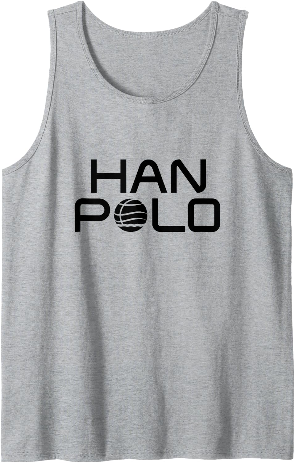 Men's Han Polo Water Ball Player Athlete Funny Pun Men’s White Sleeveless Tank Top - Heather Grey