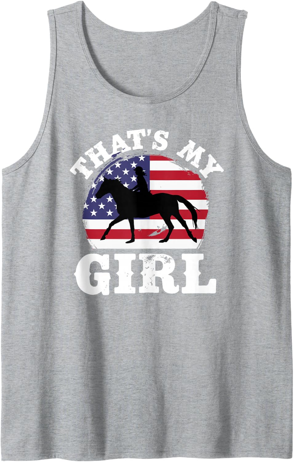 Men's That's My Girl Horse Show Dad Equestrian Father Sleeveless Tank Top - Heather Grey