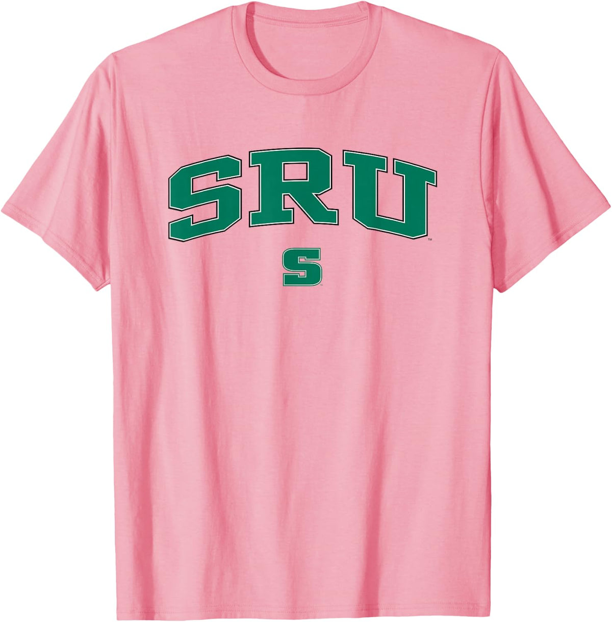 Elite Authentics Slippery Rock University The Rock Arch Over Logo Officially Licensed T-Shirt - Pink
