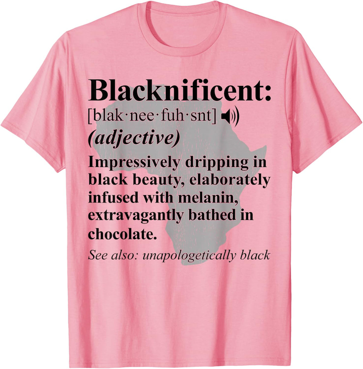 Blacknificent Definition Black Pride T-Shirt - Pink