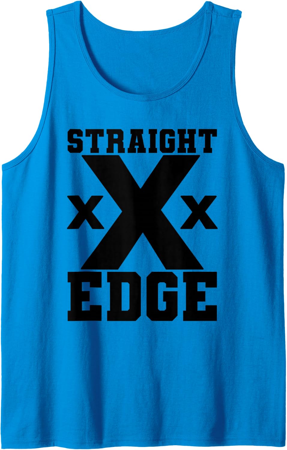 Straight Edge XXX Hardcore Punk Rock HC Vegan sXe Design Tank Top - Sapphire Blue