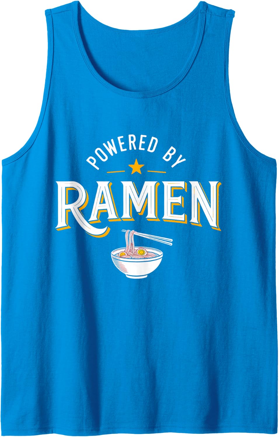 Powered By Ramen Love Men Women Kids Boys Girl Youth Toddler Sleeveless Tank Top - Sapphire Blue