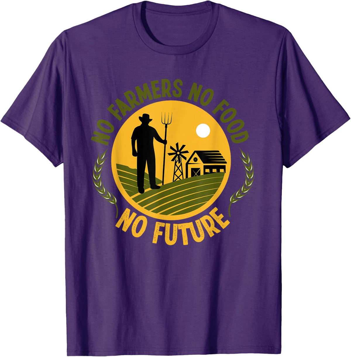 No Farmers No Food No Future Life Agriculture T-Shirt - Purple
