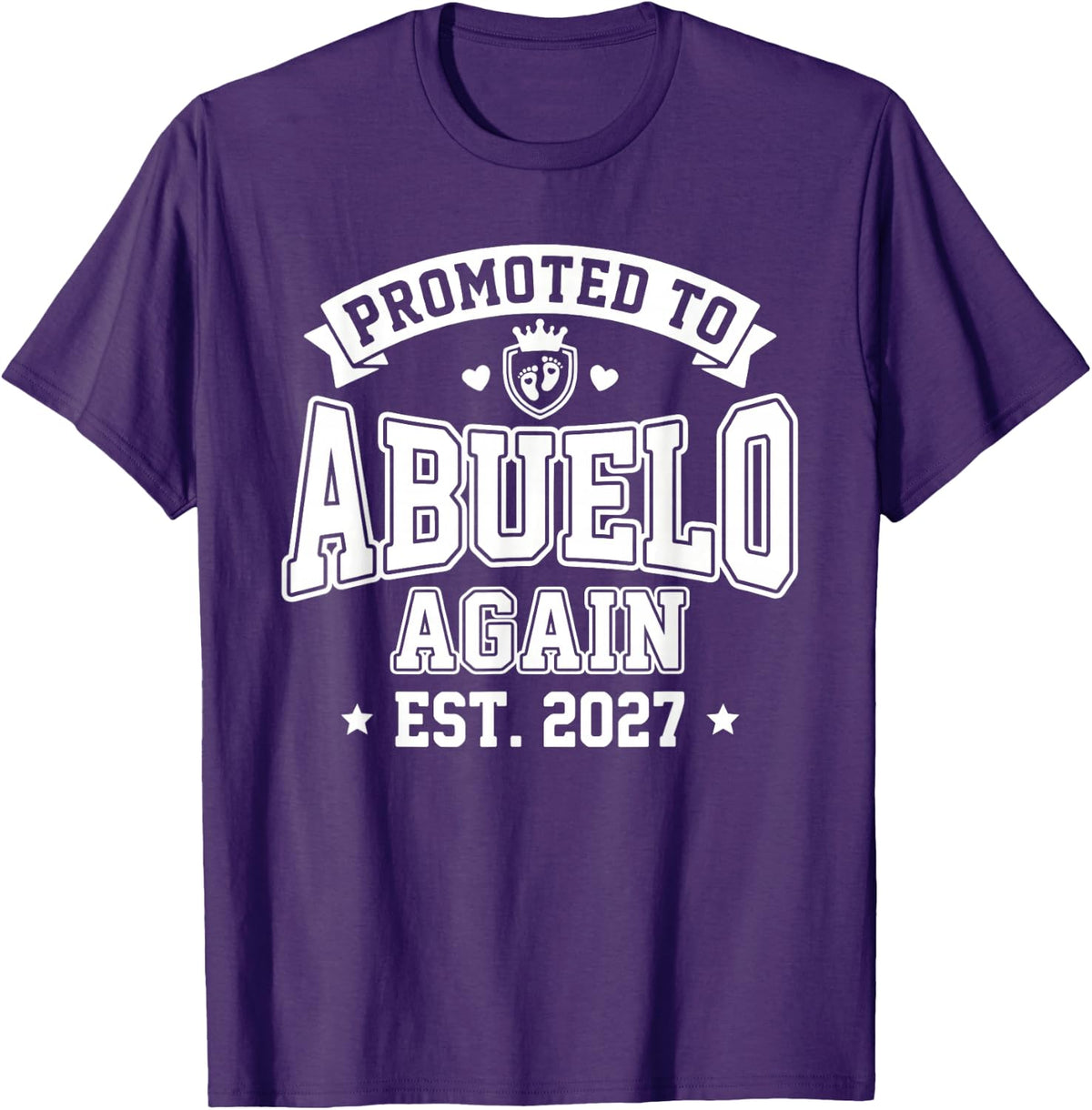 Promoted to Abuelo Again 2027 T-Shirt - Purple