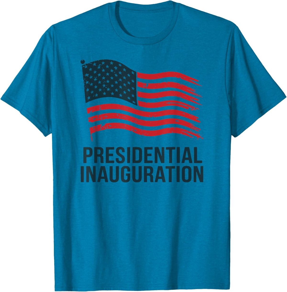 Presidential Inauguration Day Celebration Vintage USA Flag T-Shirt - Sapphire Blue