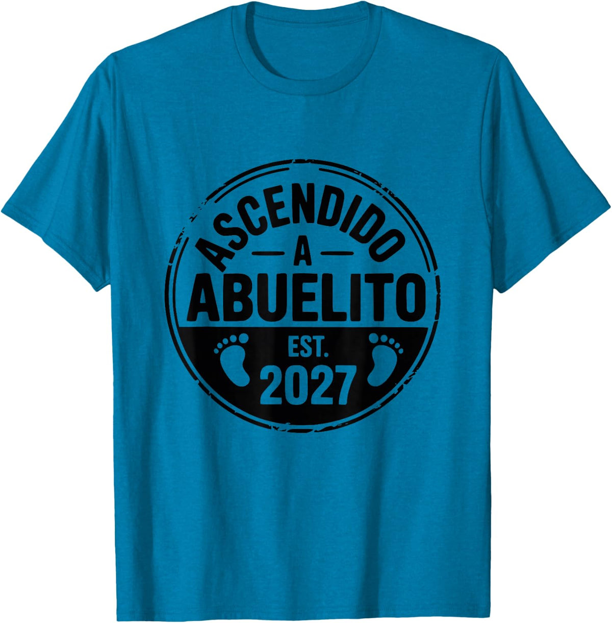Abuelito Est 2027 Pisadas Baby Ascendido Kid Latino T-Shirt - Sapphire Blue