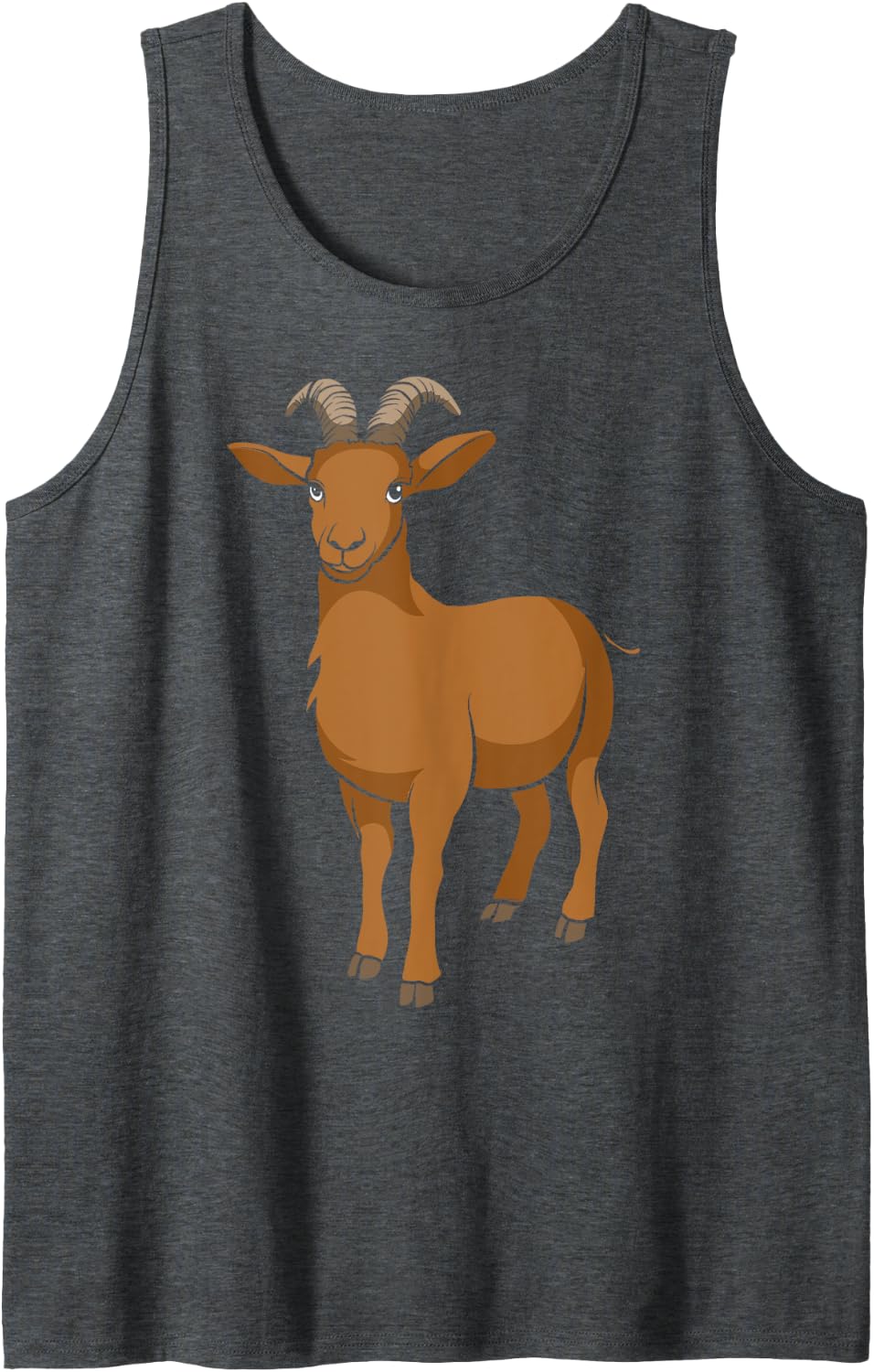 Animal Collection - Goat Tank Top - Dark Heather Grey