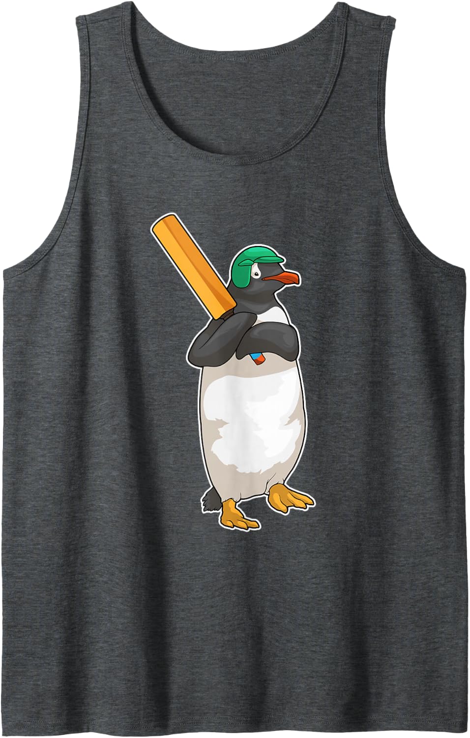 Penguin Cricket Cricket bat Sports Sleeveless Tank Top - Dark Heather Grey
