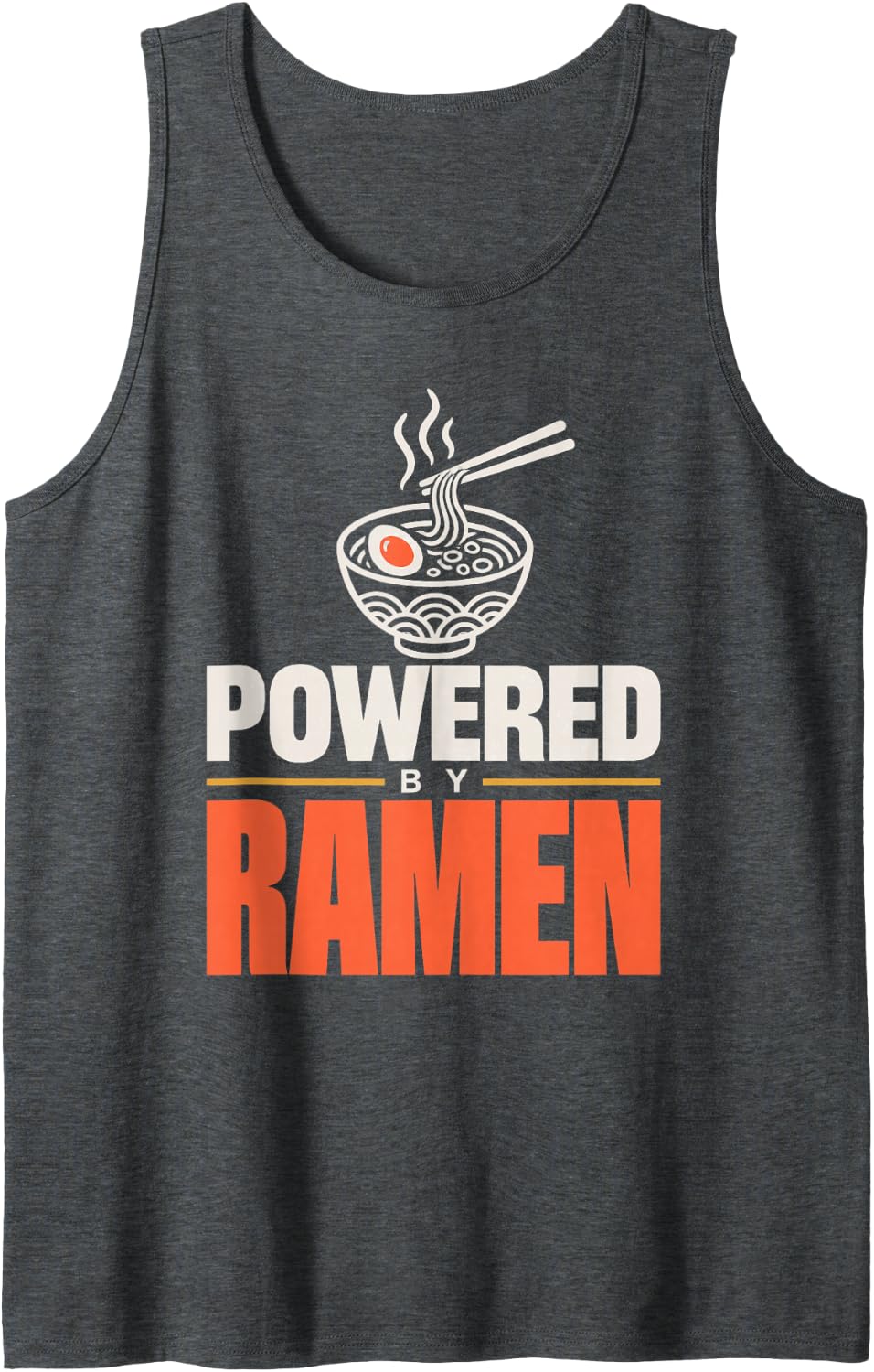 Ramen Lover Japanese Noodle Foodie Sleeveless Tank Top - Dark Heather Grey
