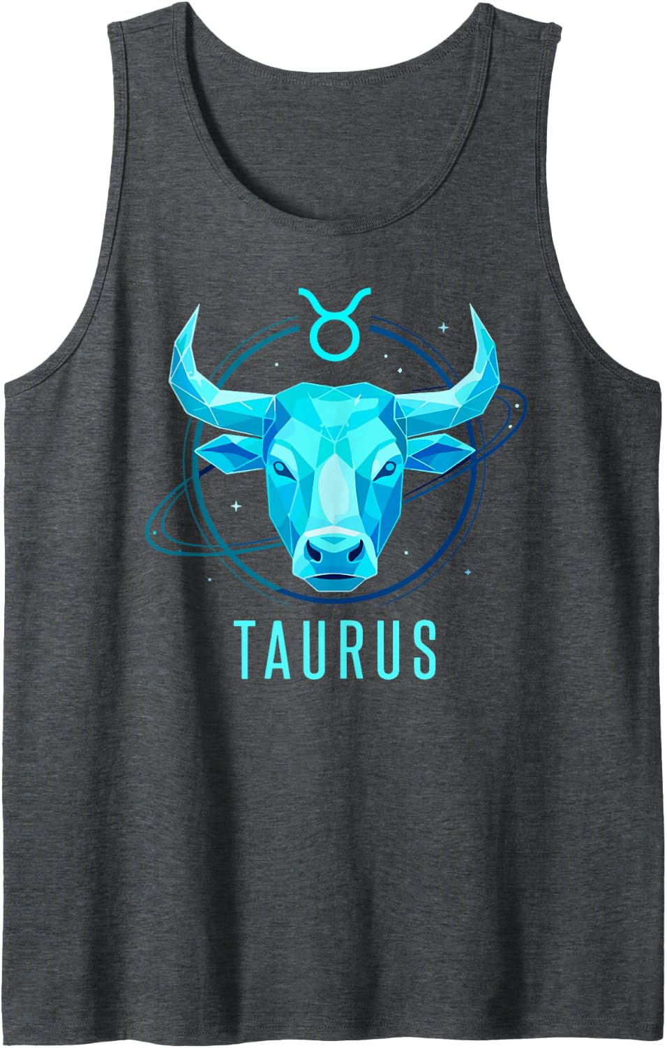 Taurus Zodiac Sign Astrology Horoscope Astrological Tee Tank Top - Dark Heather Grey