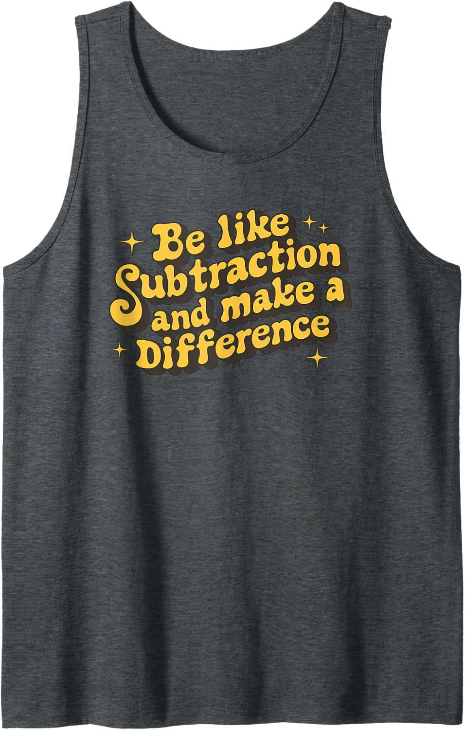 Math Retro Sleeveless Tank Top - Dark Heather Grey