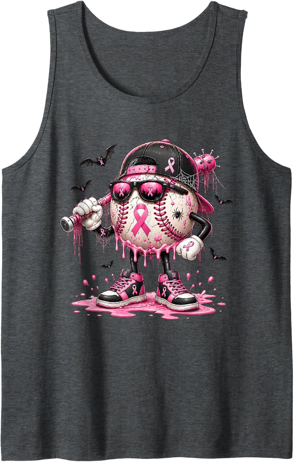 drip Boys Kid Girl Halloween Sleeveless Tank Top - Dark Heather Grey