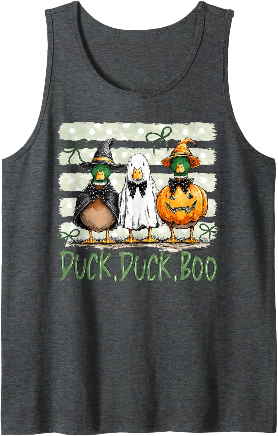 Halloween Duck Duck Boo Costume Ducks Men Women Kid Tank Top - Dark Heather Grey