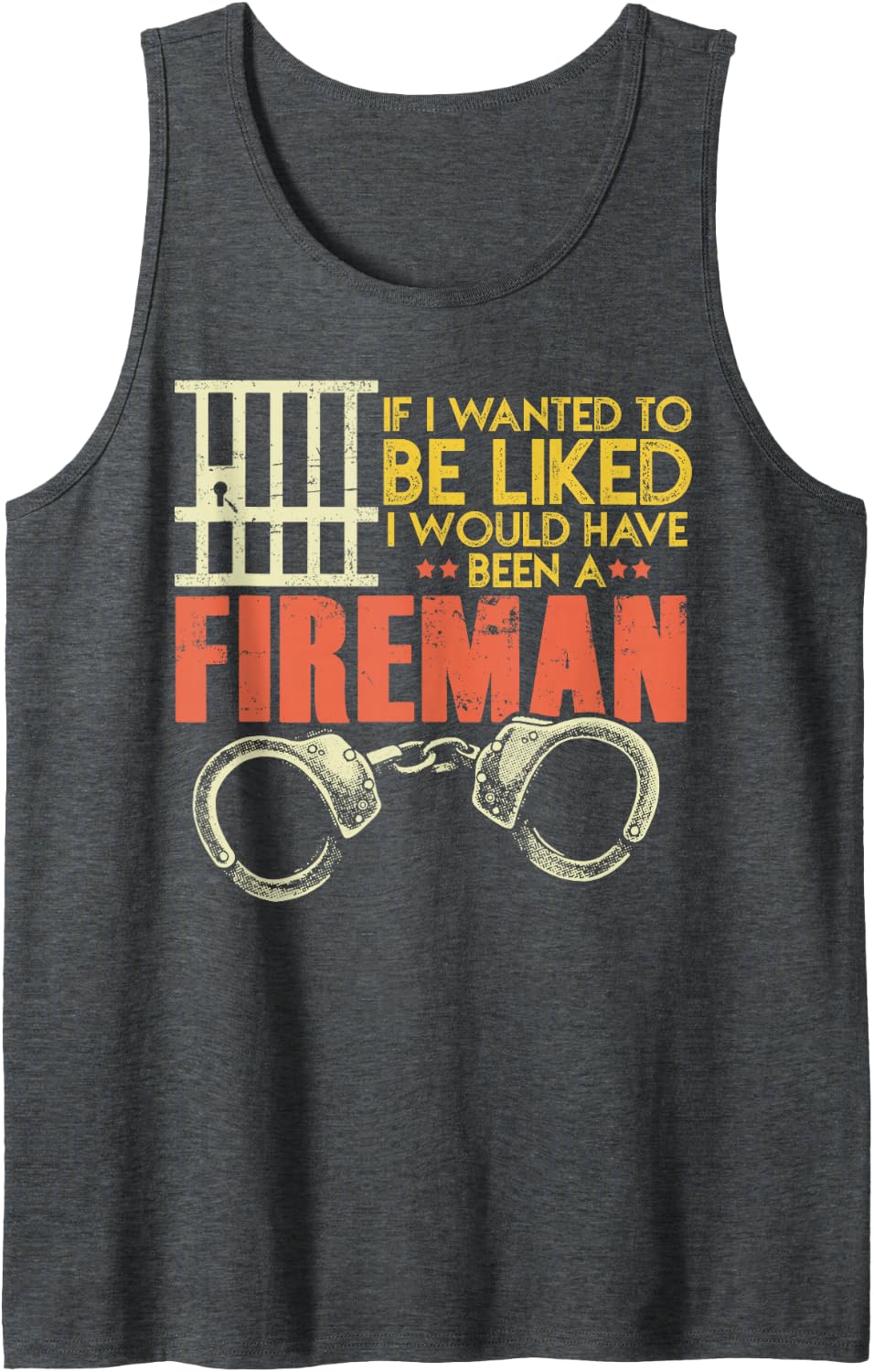 If I Wanted to Be Liked Correctional Correction Officer Sleeveless Tank Top - Dark Heather Grey