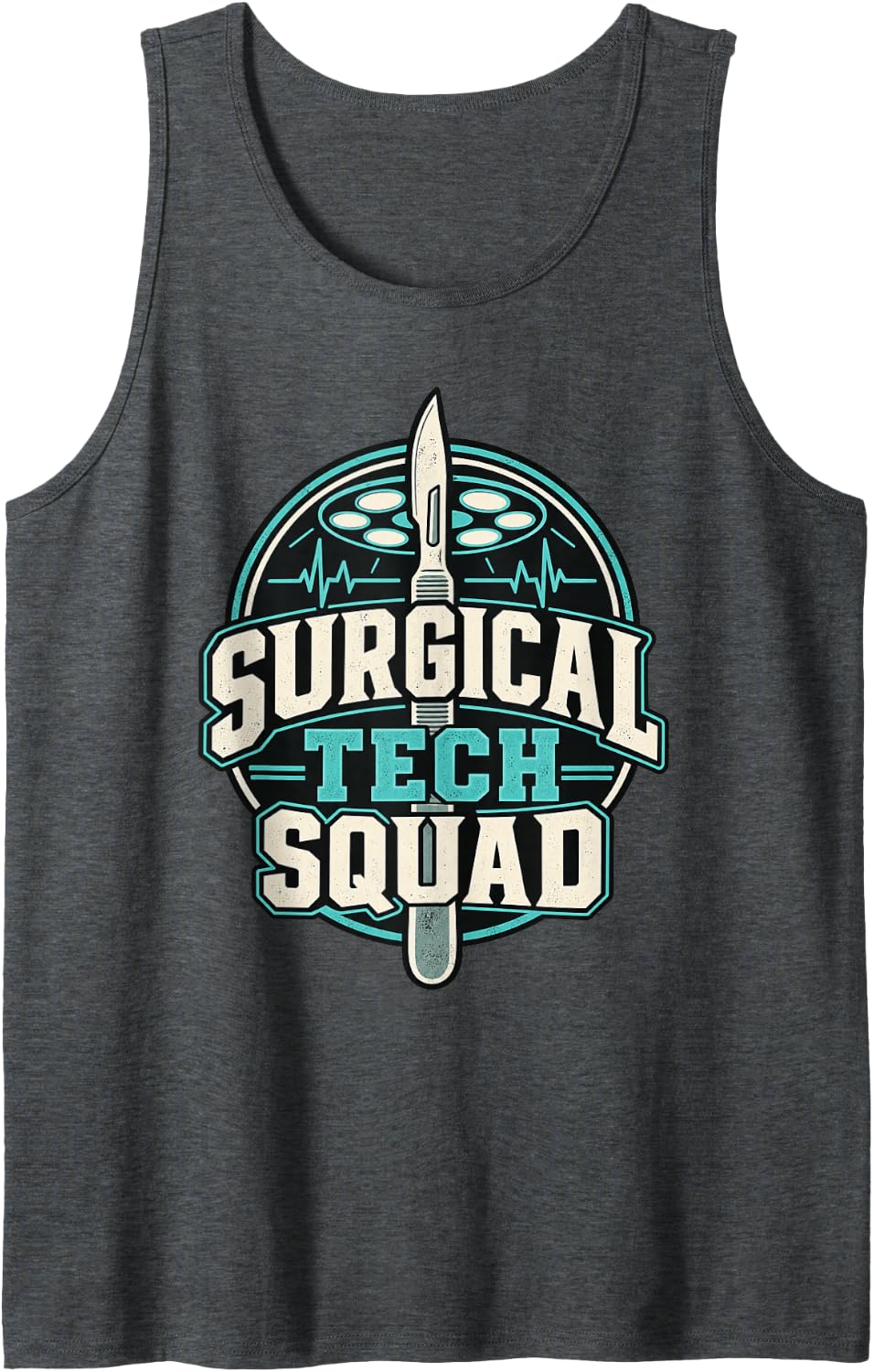 Surgical Tech Squad Sleeveless Tank Top - Dark Heather Grey