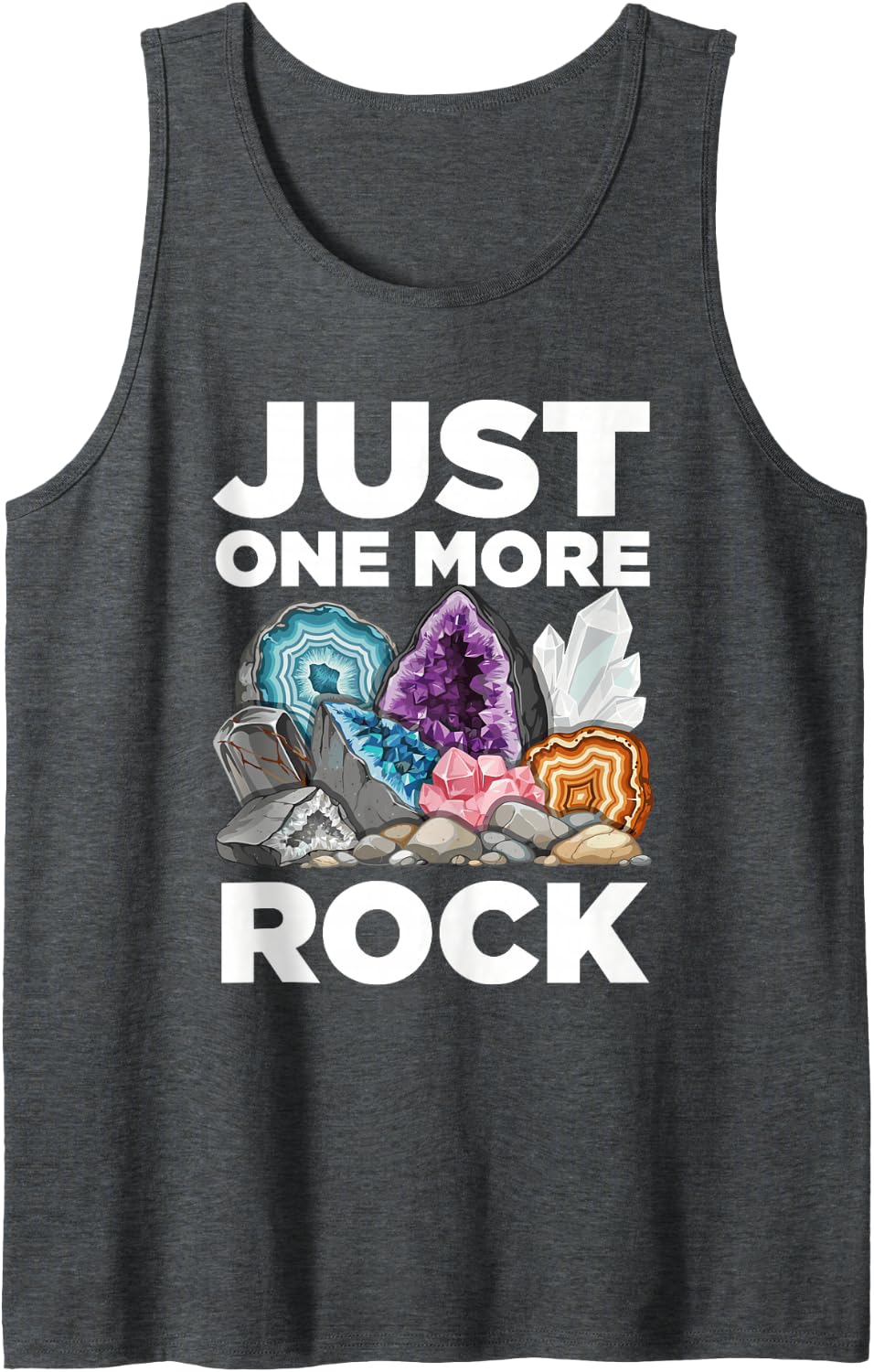 Geode Rockhound Equipment for Men Women Mineral Collector Sleeveless Tank Top - Dark Heather Grey