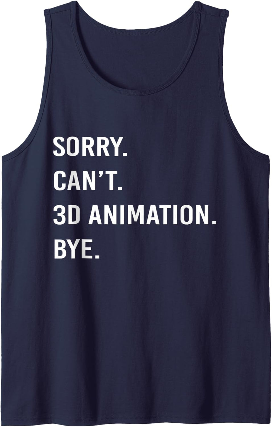 3D Animation Funny 3D Animator Sleeveless Tank Top - Navy Blue