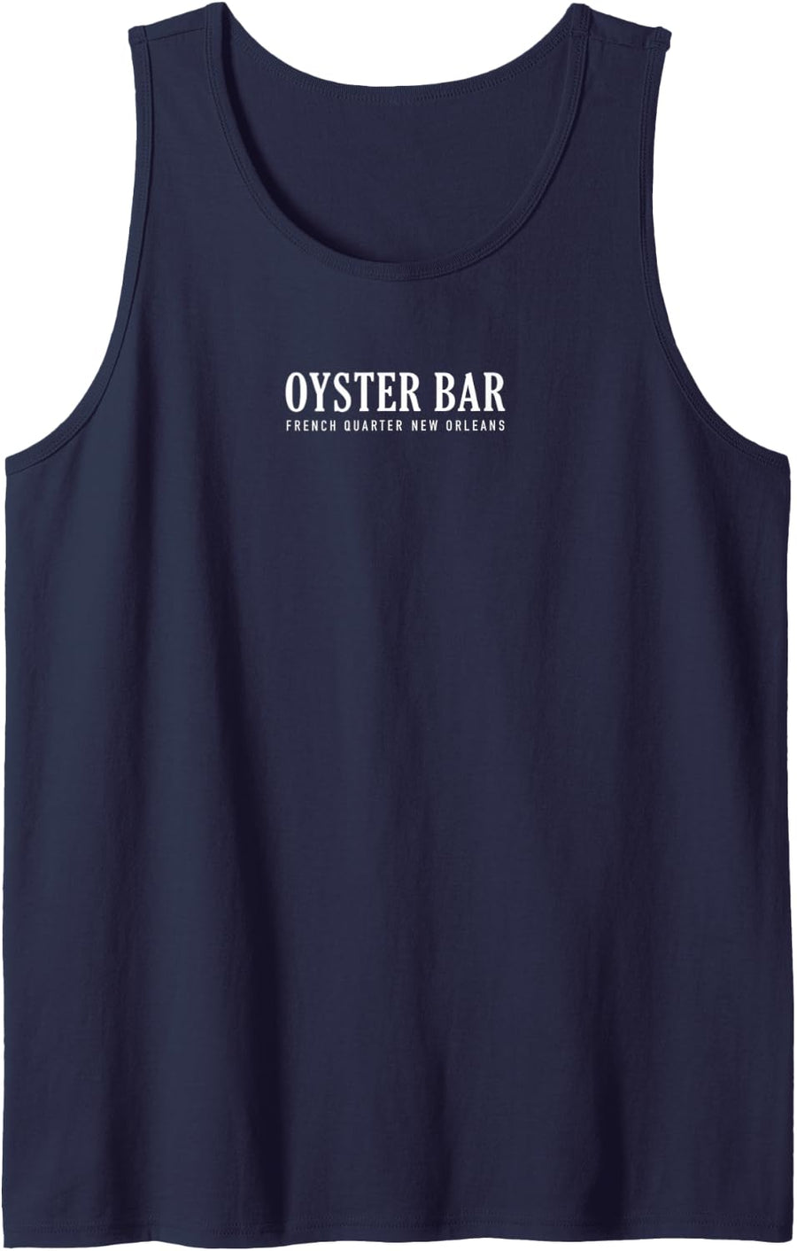 Oyster Bar French Quarter New Orleans (Front & Back) Sleeveless Tank Top - Navy Blue