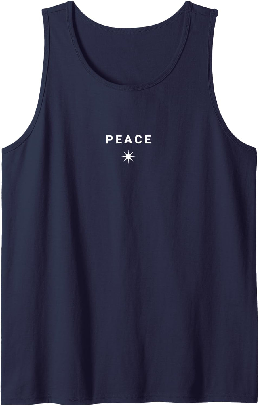 Peace Minimalist Symbol Tank Top - Navy Blue