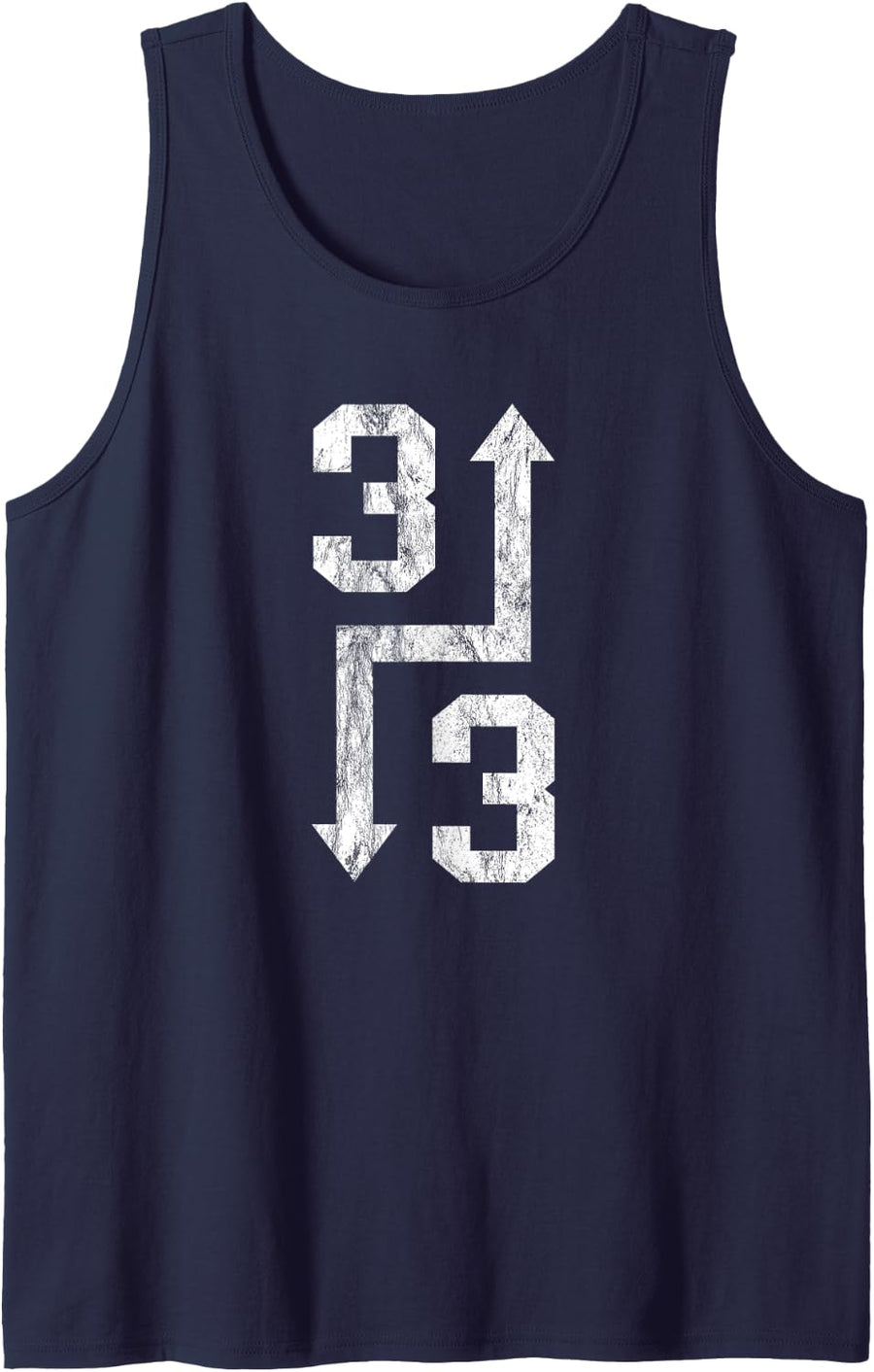 3 Up 3 Down Sports Baseball Softball Game Day Fan Tank Top - Navy Blue