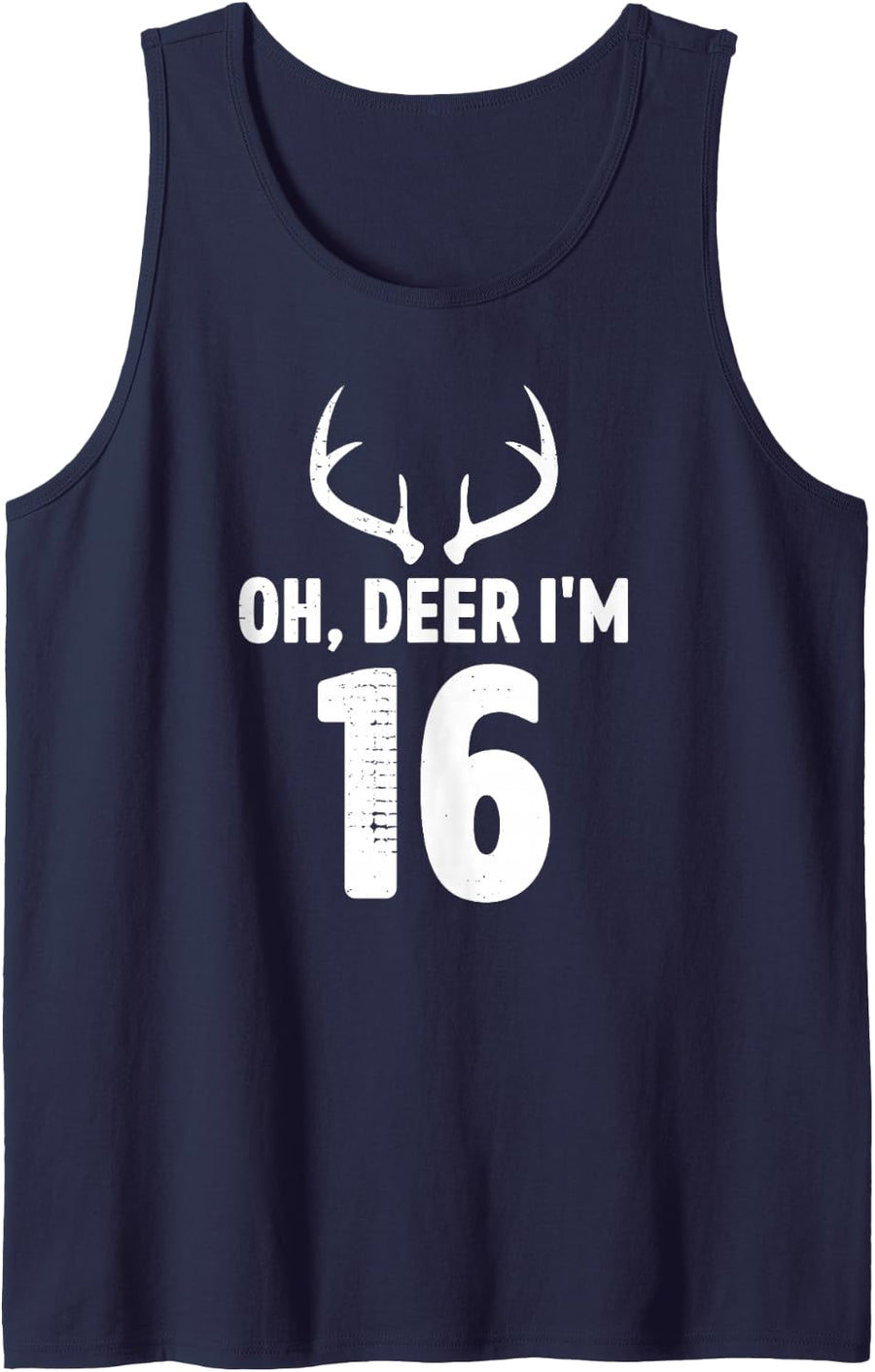 16 Year Old Boy Girl Hunter Hunting Gifts for Birthday Sleeveless Tank Top - Navy Blue
