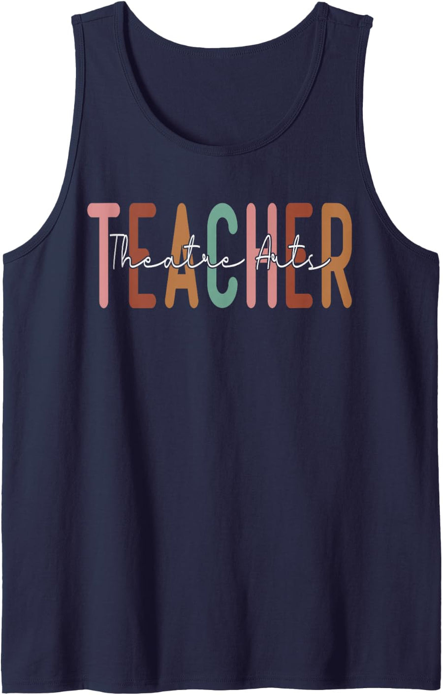 Theatre Arts Teacher Retro Back to School Women Vintage Tank Top - Navy Blue