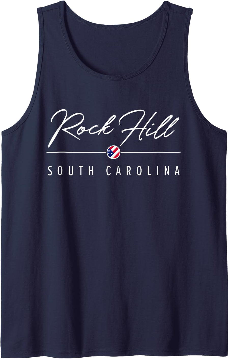 Rock Hill South Carolina (SC) Tank Top - Navy Blue