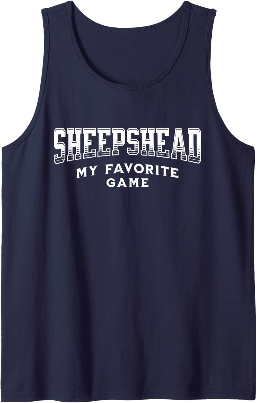 My Favourite Game Sheep Head Sleeveless Tank Top - Navy Blue
