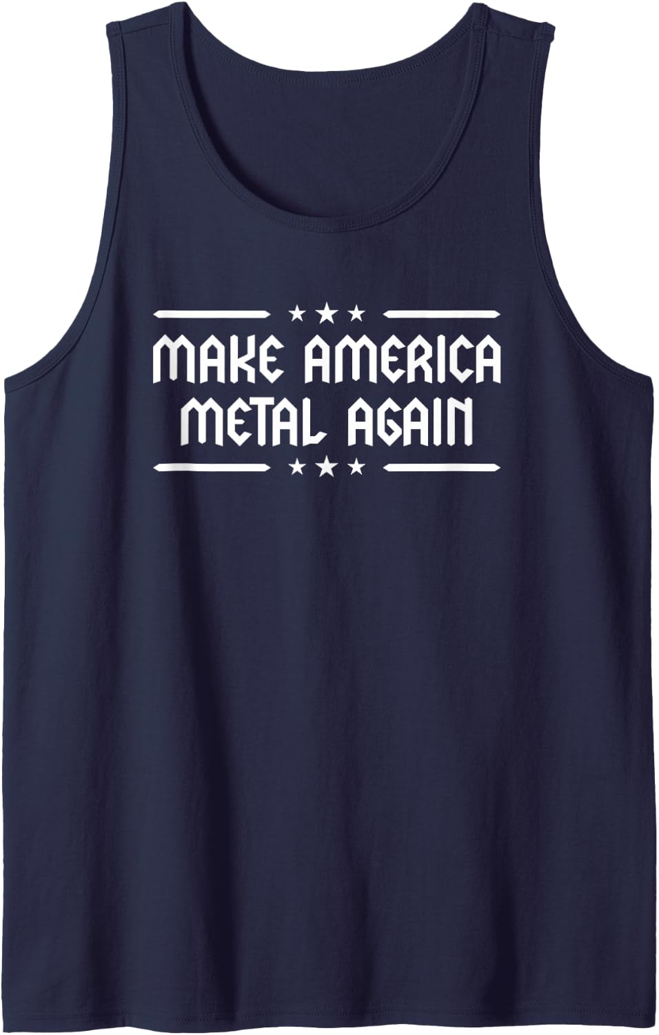 Make America Metal Again Funny Heavy Metal Music Tank Top - Navy Blue