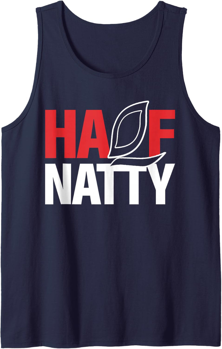 Half Natty Half Natural Steroid Bodybuilder Tank Top - Navy Blue
