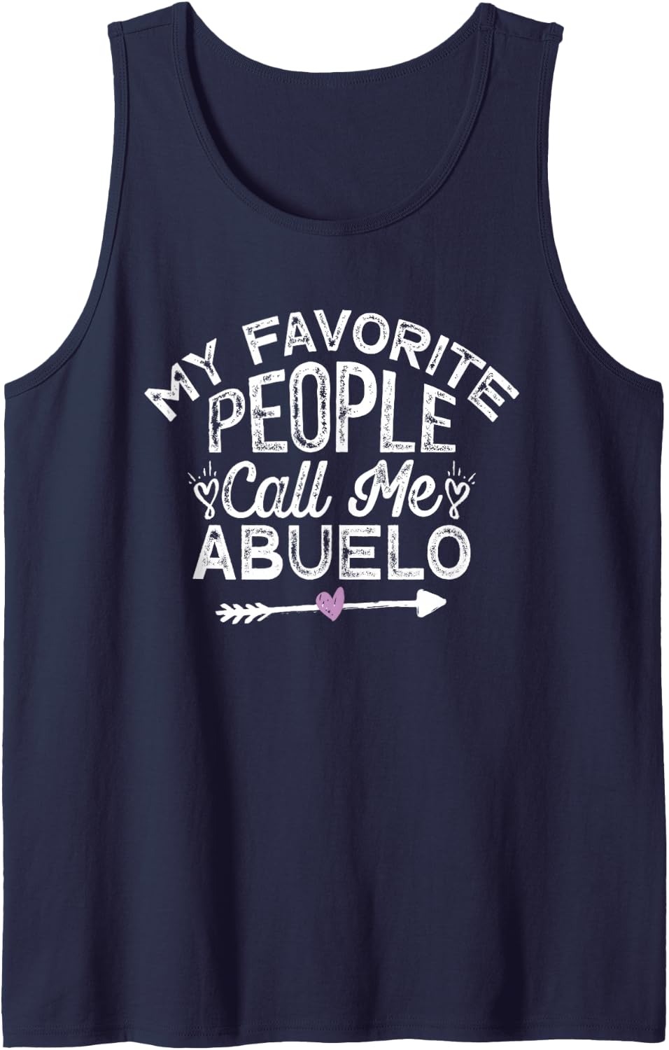 My Favorite People Call Me Abuelo Sleeveless Tank Top - Navy Blue